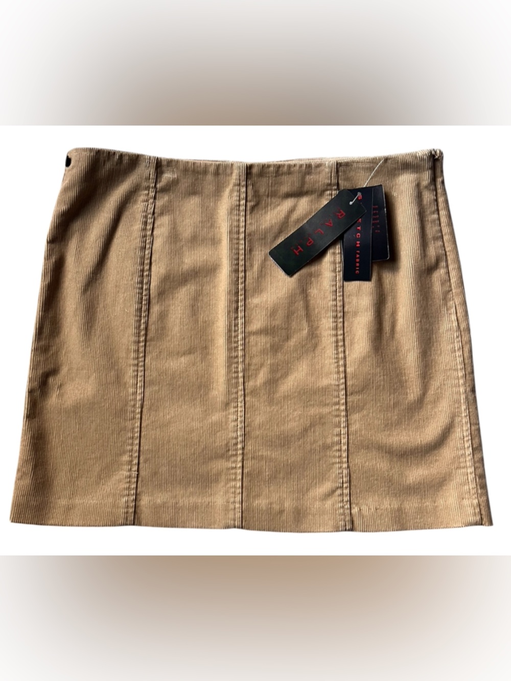Vintage Ralph Lauren Tan Corduroy Mini Skirt size 12